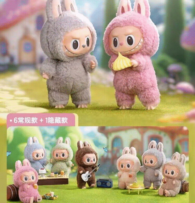 Authentic POP MART Labubu Etciting Macaron Series Confirmed Blind Box Plush Toy