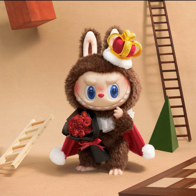 AUTHENTIC POPMART THE MONSTERS LABUBU LET'S CHECKMATE PLUSH KING TOY 37CM Gift