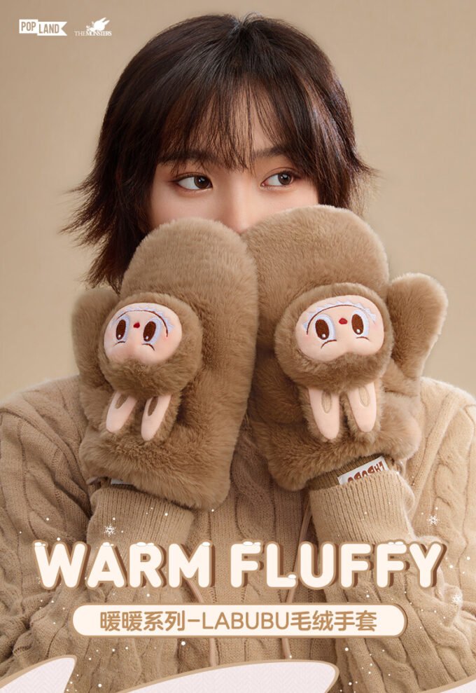 POPMART Warm Series LABUBU Plush Gloves Trendy Fashion Warm Peripherals Winter