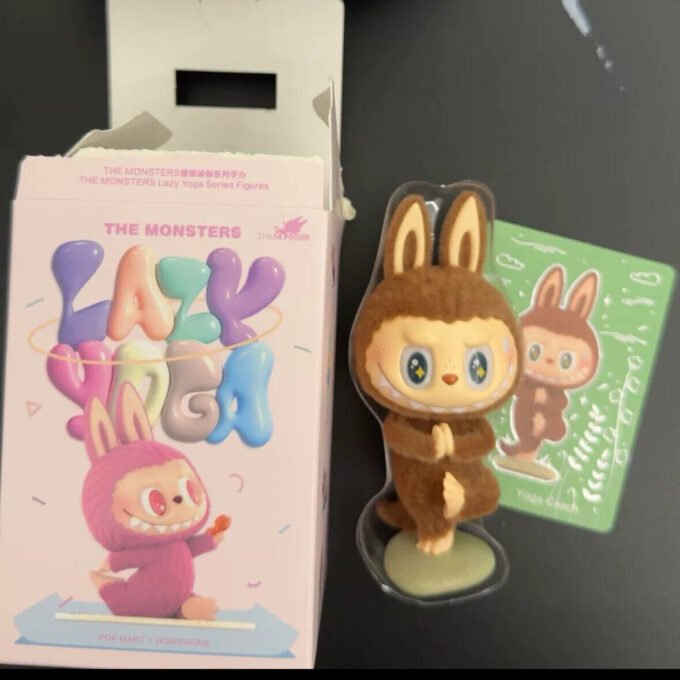 Popmart Labubu The Monsters Lazy Yoga Coach Hidden Blind Box Action Figure Toy