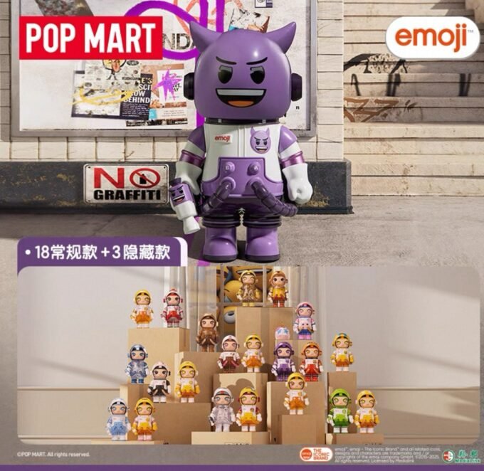 POP MART Mega Space Molly 100% Emoji Series Figures Confirmed Toy Doll Gift New