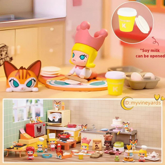 POP MART Molly Cooking Series Prop Kitchen Scene Confirmed Blind Box Figure Toy