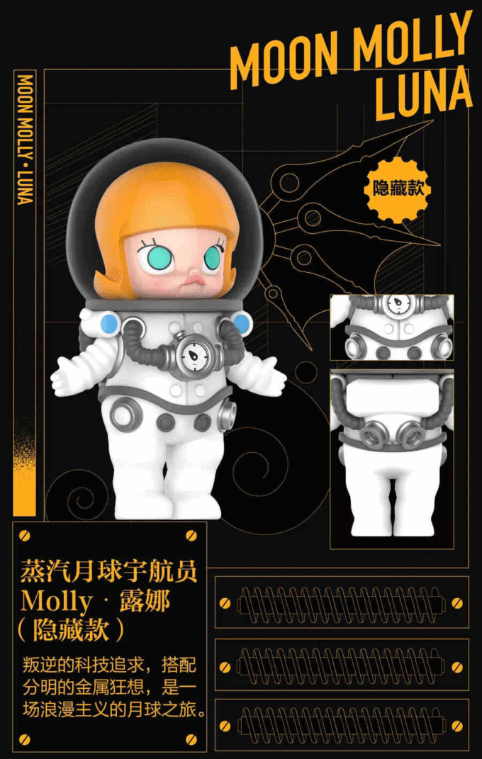 POP MART Molly Steam Punk Series Confirmed Blind Box Figure Art Toys Gift